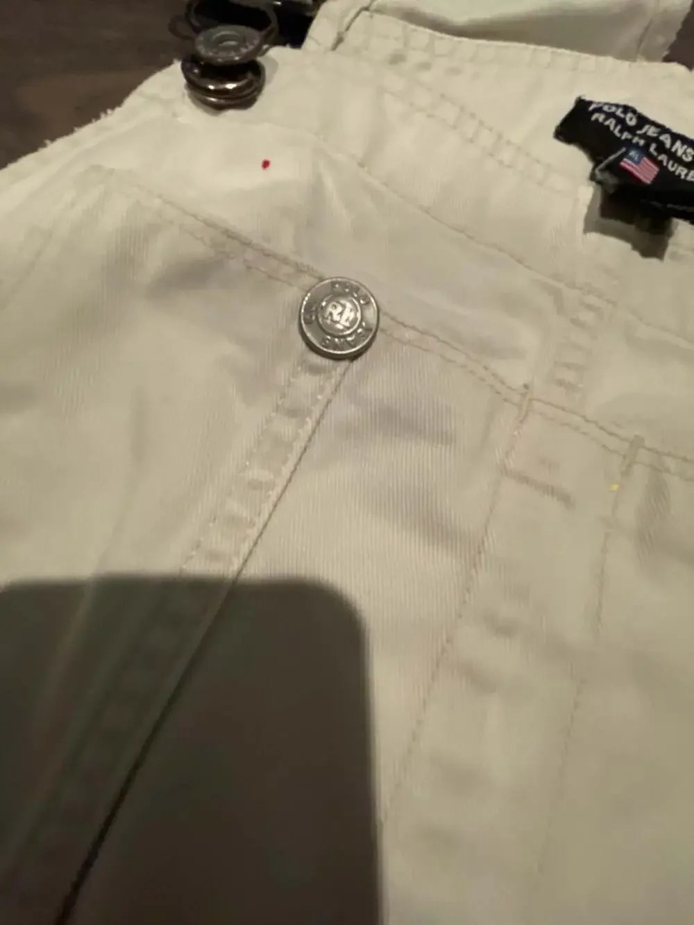 Polo Jeans Co. Ralph Lauren Vintage White Denim Shortalls